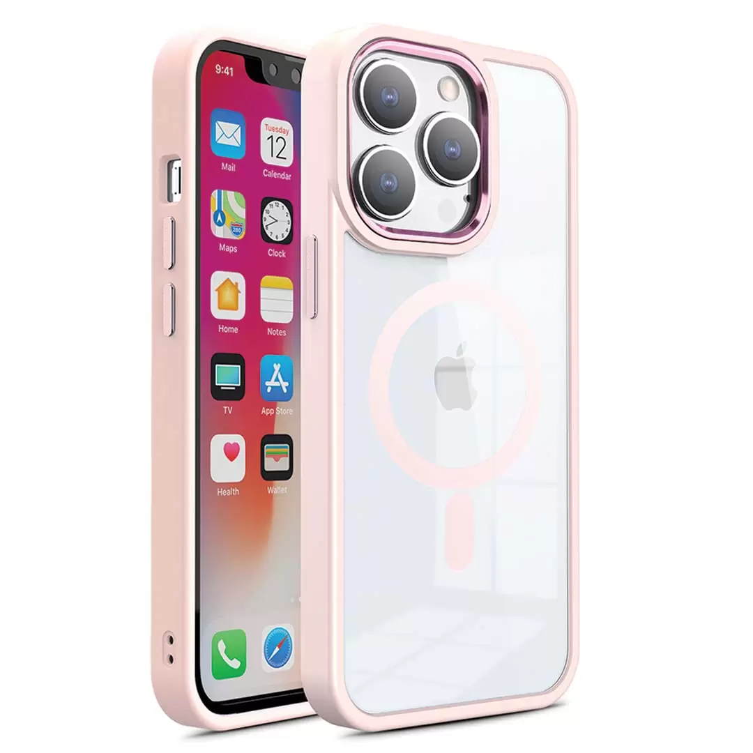 iPhone 15/iPhone 14/iPhone 13 MagSafe Clear Eco Twotone Rose Gold